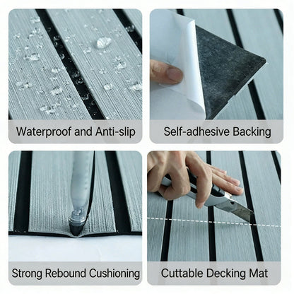 EVA Foam Boat Flooring Mat Decking Sheet 240*45*0.6cm Light Grey - Product image 2