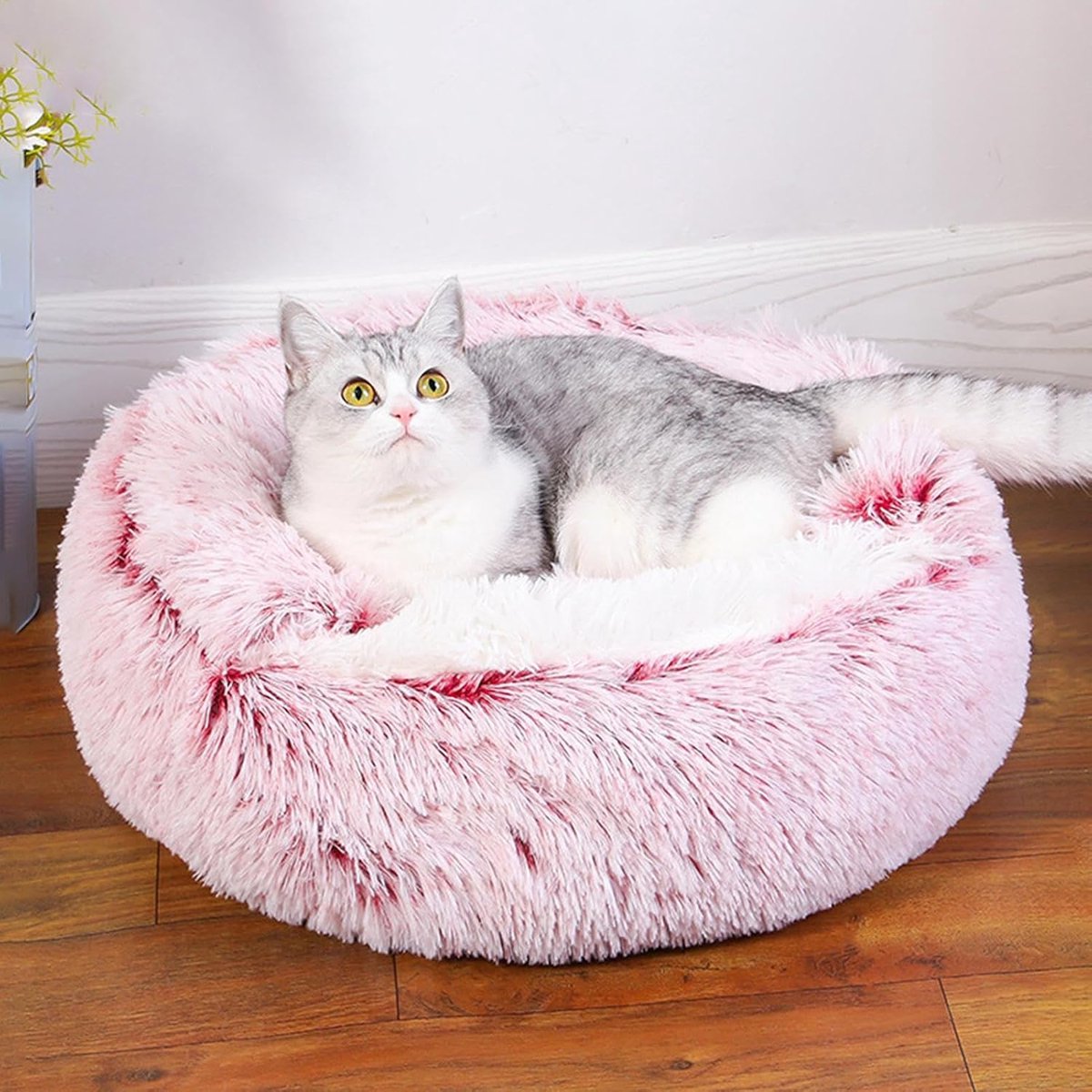 Cat Bed - Cave Cat Basket 40cm - Calming and Anti-Anxiety - For Small Dogs/Cats - Donut - Pink - Product image 3