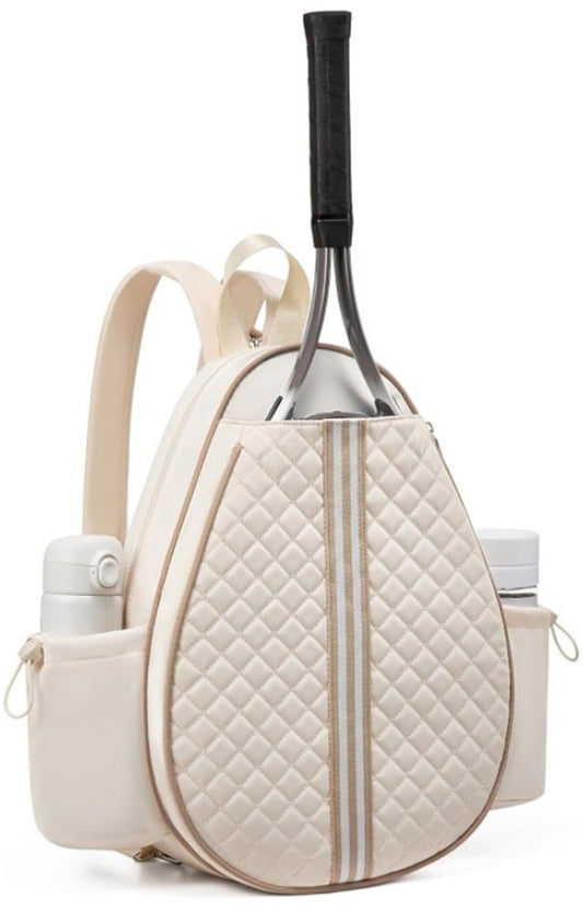 Backpack - Sports Bag - Tennis Bag - Shoulder Bag - Lightweight - Multifunctional - Women's Sports Bag - Men's Sports Bag - Suitable for carrying tennis rackets, tennis balls and badminton shuttlecocks - Large Capacity - Beige - Main product image