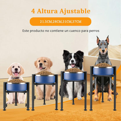 Dog Food Bowl Stand - Metal Elevated Dog Food Dispenser - Adjustable Dog Food Bowl Stand - Suitable for Large, Medium, and Small Dogs - Black (food bowl not included) - Product image 5