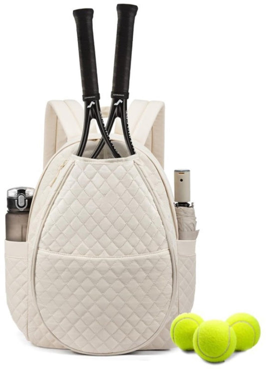 Backpack - Tennis Shoulder-Crossbody Bag - Sports Bag - Waterproof Racket Bag - Suitable for Pickles and Badminton - Off-White - Main product image