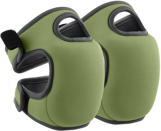 1. Double Garden Knee Braces - Extra Thick Knee Braces - Adjustable Knee Braces - Soft and Comfortable Memory Foam - Non-slip - Suitable for Outdoors and Gardens (Green) - Main product image