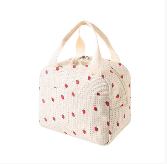 Cooler Bags - Lunch Bag - Handle Strap - Cooler Bag - Lunch Bag - Insulated Cooler Bag - Picnic Bag - 25.5*21*17cm - Suitable for work, office, travel and picnics（White） - Main product image