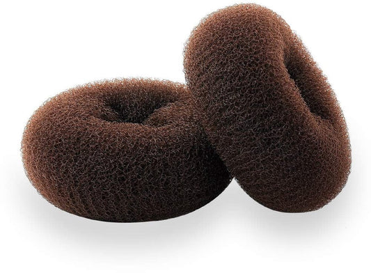 Scrunchies - 2 Medium (3 inch/Brown) - Easy-to-use loop scrunchies - Great for short and fine hair - Main product image
