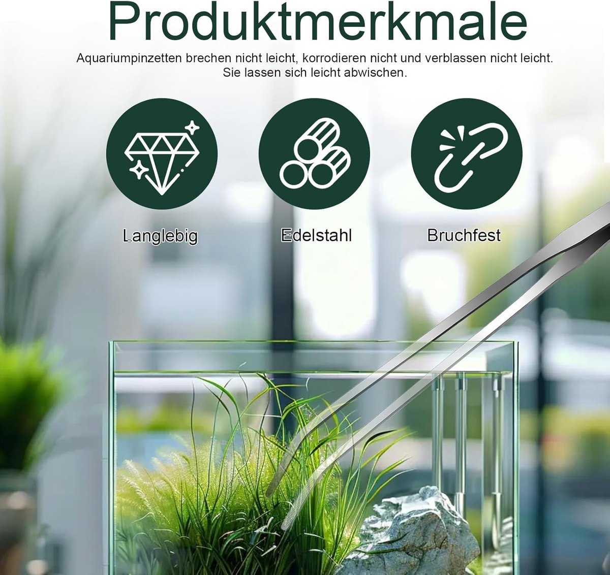 2-pack curved aquarium tweezers - Straight and curved tweezers - 27 cm long stainless steel tweezers - Suitable for lizards, spiders, fish and aquariums - Product image 6