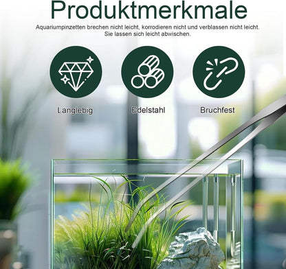 2-pack curved aquarium tweezers - Straight and curved tweezers - 27 cm long stainless steel tweezers - Suitable for lizards, spiders, fish and aquariums - Product image 6