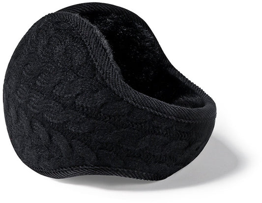 Earmuffs - Fleece Earmuffs - Knitted Earmuffs - Earmuffs for Adults - Warm Earmuffs - Warm Winter Earmuffs - Foldable - Unisex, Suitable for Outdoor Activities (Black) - Main product image