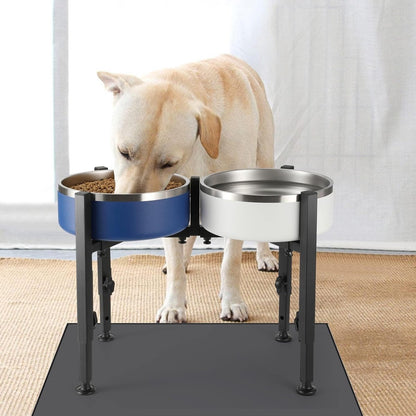 Dog Food Bowl Holder - Metal Food Bowl Holder - Adjustable Dog Food Bowl Holder - Double Food Bowl Holder - Suitable for Large, Medium, and Small Dogs - Black (Dog Food Bowl Not Included) - Product image 2