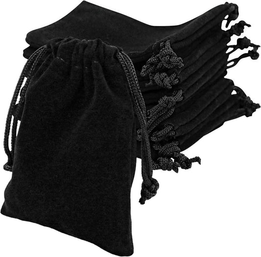 10-pack jewelry pouches - velvet - drawstring gift bags - drawstring bags - 9 cm x 7 cm - Main product image