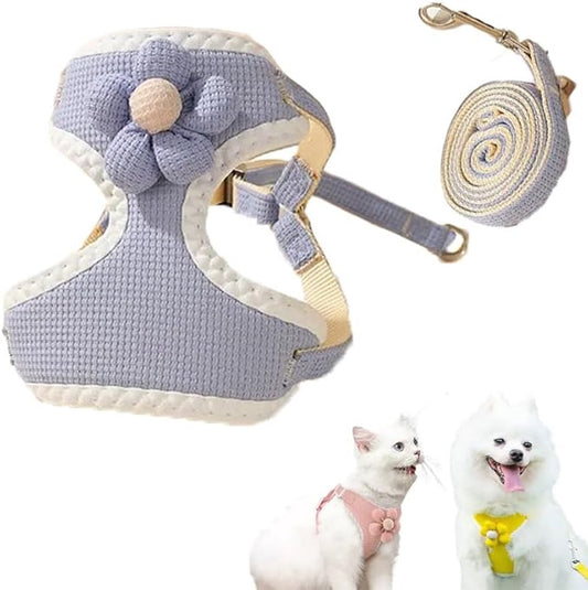 Dog Harness - Dog Harness - Dog Harness for Small Dogs - Anti-Pull Harness - Y-Shaped Harness - Pet Harness - Cat Escape Harness - Adjustable Harness for Small and Medium Dogs (Blue, Size M) - Main product image