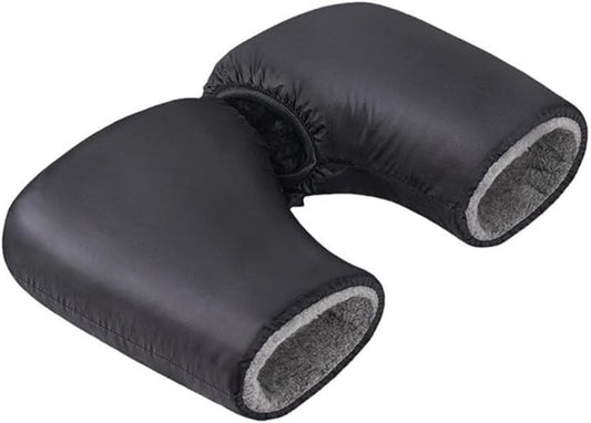 Cycling Gloves - Extra Padded Cycling Gloves - Waterproof Gloves - Warm Gloves - Cycling Gloves - Scooter Gloves - Hand Warmers - Bicycle Accessories - With Reflective Strips - Winter - Windproof （Black） - Main product image