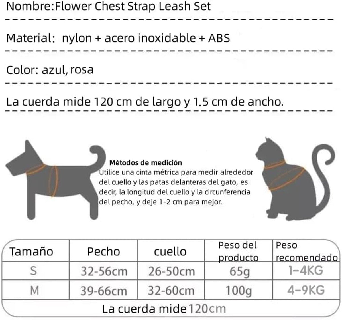 Dog Harness - Dog Harness - Dog Harness for Small Dogs - Anti-Pull Harness - Y-Shaped Harness - Pet Harness - Cat Escape Harness - Adjustable Harness for Small and Medium Dogs (Pink, Size S) - Product image 2