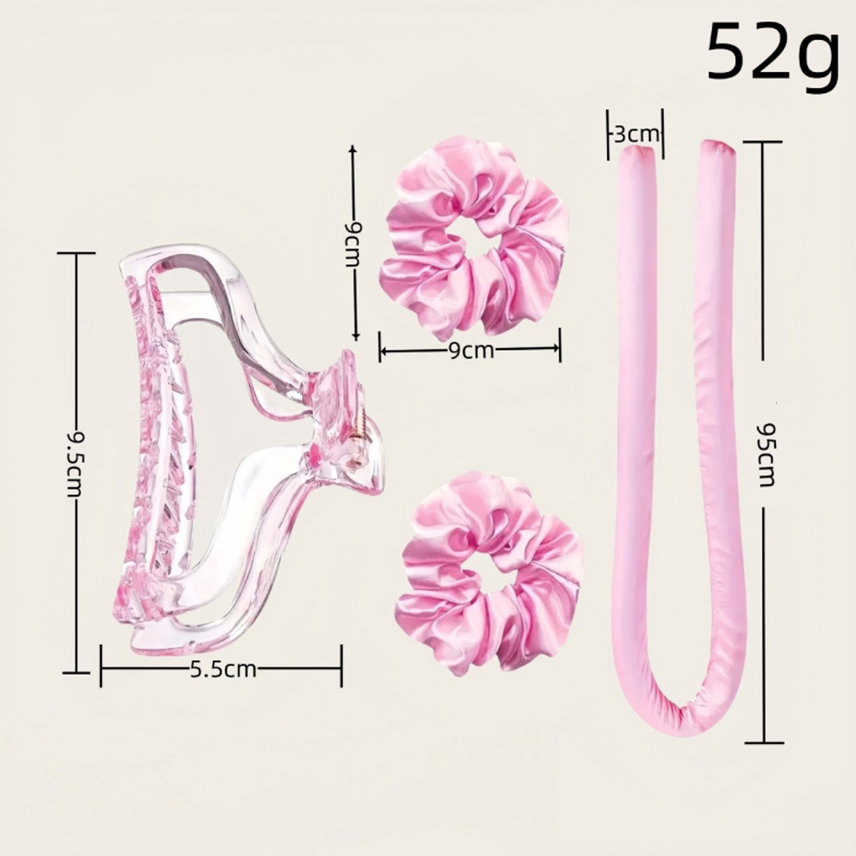 Set of 9 - Heat-Free Curling Iron - Curling Set for Home Use (Purple) - Product image 8