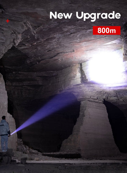 LED Flashlight - With Zoom Function & Waterproof - LED Flashlight - With Zoom Function & Waterproof - Battery-Powered Flashlight - USB Rechargeable - Long Battery Life - 3 Light Modes (Strong / Low / Flash)USB Rechargeable - Long Battery Life - 3 Light Mo - Product image 8