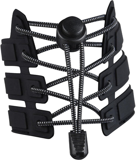 Sneaker Laces 120CM suitable for Sneakers - Elastic laces without a knot - Suitable for students and adults - With strong buckle and quick-release function (Black) - Main product image