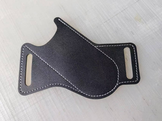 Waist Pack - Belt Holster for Folding Knife - Hip Tool Holster - Waist Pack for 5" Folding Knife - Black - Main product image
