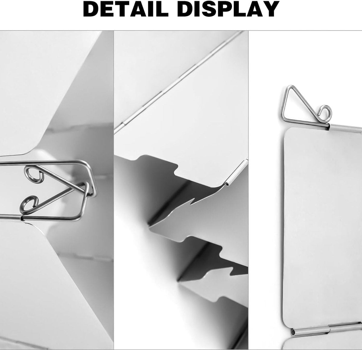 Windbreak for Camping Stove - Pack of 10 - Foldable Aluminum Windbreak - Foldable Windbreak for Gas Stove, Plate, Grill, Picnic, Camping Equipment - Aluminum Windbreak with Storage Bag - Product image 2