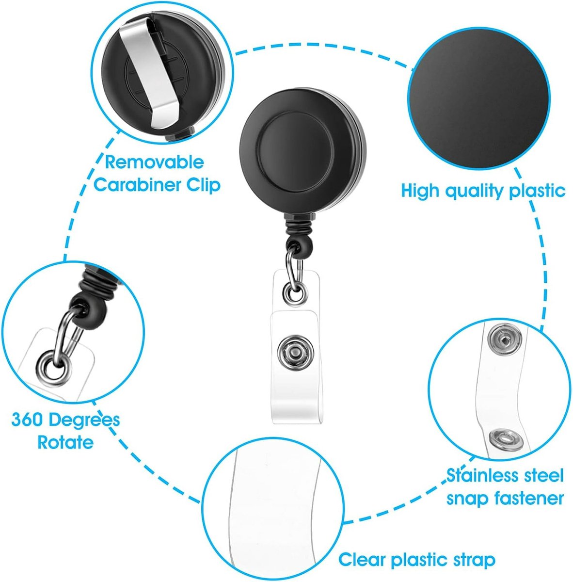 2-pack clear horizontal name labels - badge ID holders - clear ID holders soft - for nurses, doctors, teachers and offices - Product image 2