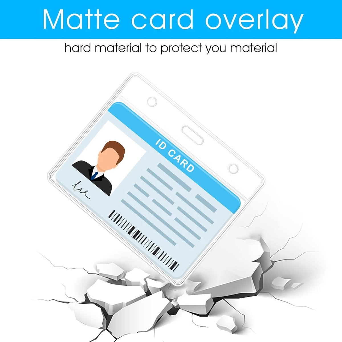 2-pack clear horizontal name labels - badge ID holders - clear ID holders soft - for nurses, doctors, teachers and offices - Product image 4