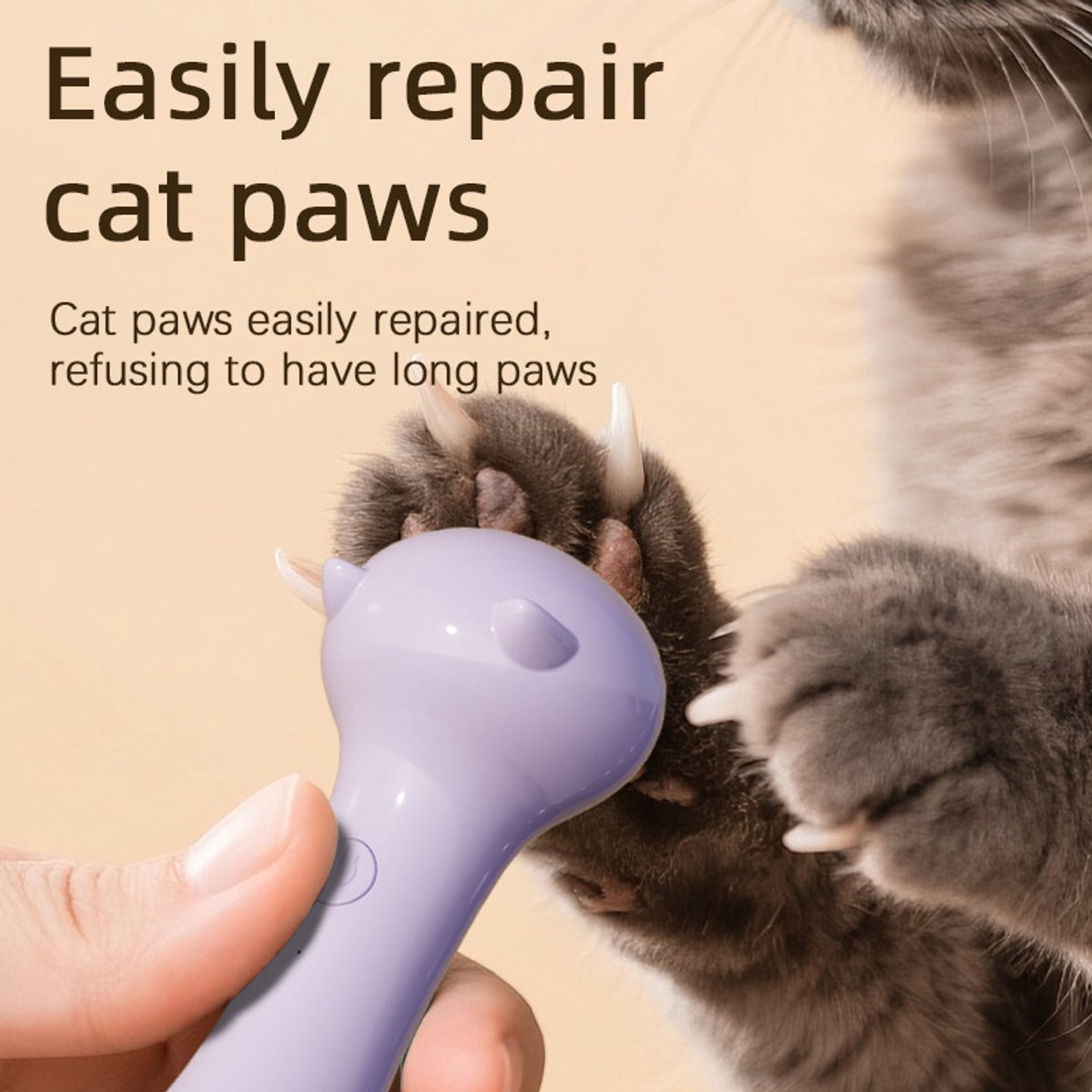 Electric Pet Nail File - Quiet & Safe Nail Trimmer for Dogs and Cats - Ergonomic Design - Safe Nail Filing - Compact and Easy to Use - Product image 2