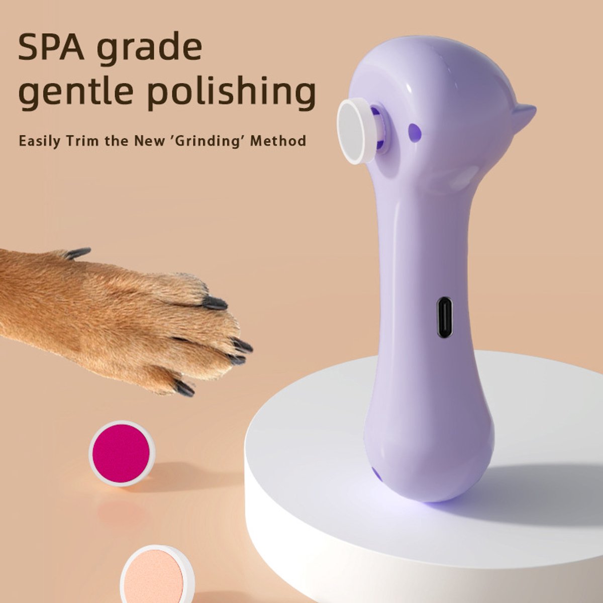 Electric Pet Nail File - Quiet & Safe Nail Trimmer for Dogs and Cats - Ergonomic Design - Safe Nail Filing - Compact and Easy to Use - Product image 3