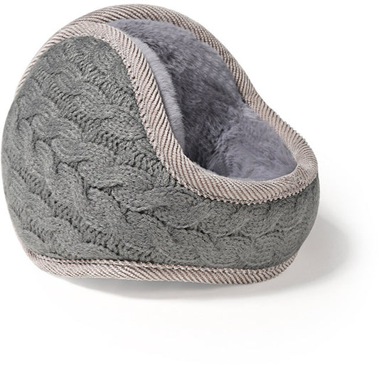 Earmuffs - Fleece Earmuffs - Knitted Earmuffs - Earmuffs for Adults - Warm Earmuffs - Warm Winter Earmuffs - Foldable - Unisex, Suitable for Outdoor Activities (Gray) - Main product image