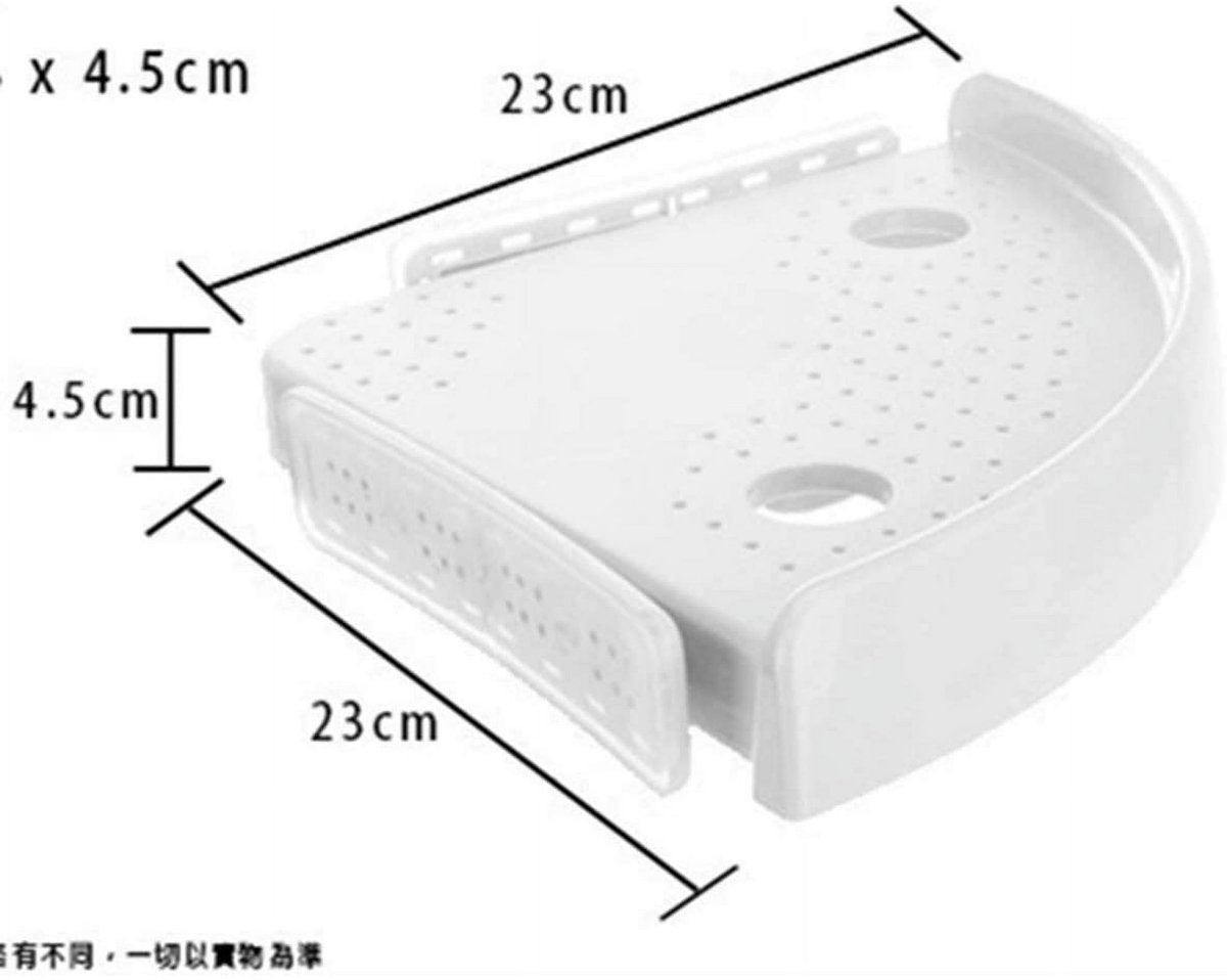 Triangular Shelf - Storage Rack - Bathroom Corner Shelf Triangular Handle Wall Mounting Bracket - Suitable for Kitchen and Bathroom Strong Suction Wall Mounted Shelf Storage Basket (No Drilling Required) - Product image 4