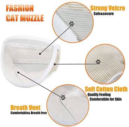 1 Piece - Adjustable Visor - Muzzle with Wide Field of View - Breathable and Bite-Resistant Muzzle - Muzzle for Cat Grooming（M：Suitable for cats with a head circumference of 20-25 cm） - Product image 2