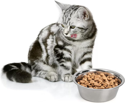 4-Pack Stainless Steel Food and Water Bowls for Cats and Dogs - Pet Food and Water Bowls - Pet Bowls - For Large, Medium, and Small Dogs - Kitten Bowls - Puppy Bowls - Product image 3