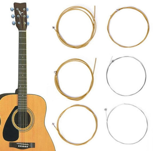 Guitar Strings - 6 Strings - Rust Resistant and Durable - Clear Tone - Folk Guitar Strings - Folk Guitar Steel Strings (Copper Strings) - Main product image