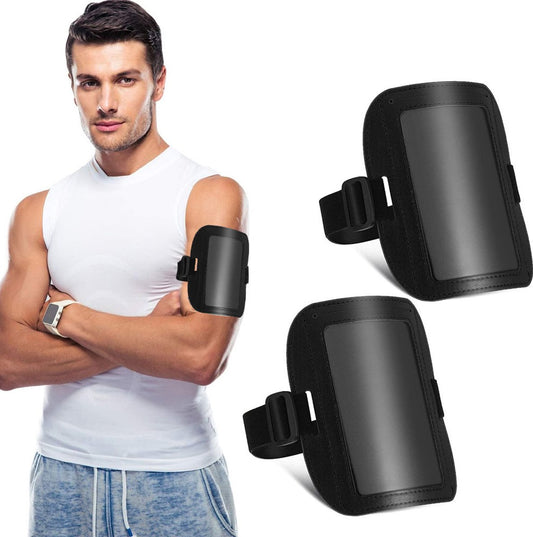 Card Holder - Arm ID Holder - Horizontal - PU Card Holder - Black 2 pieces - Main product image