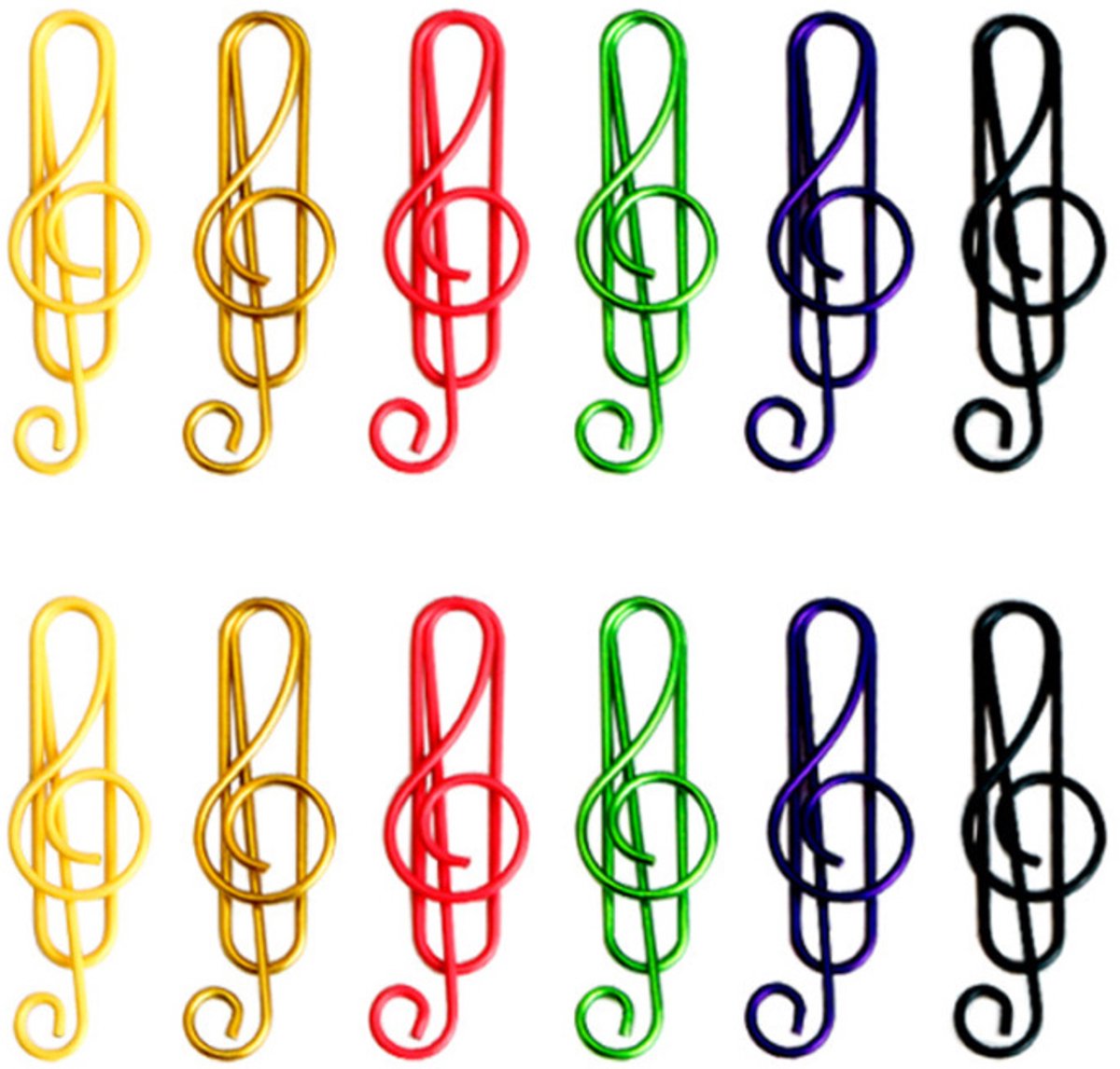 Paperclips - Note Shape - Metal Paperclips - Office Supplies - Folders - Writing Instruments - 100 Pieces - Main product image