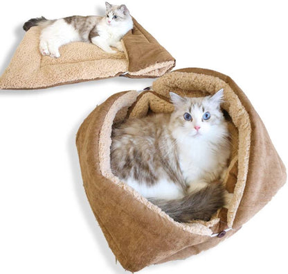Dog Bed - Cat Bed - Dog Mat - 2-in-1 Warm Cat Bed - Pet Bed - Cat Sofa - Cat - Soft and Fluffy - 70*50cm - Main product image