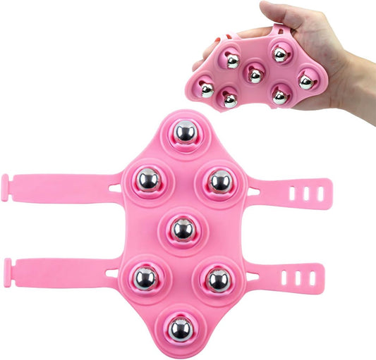 Ball Massage Gloves - Massage Gloves - Portable Body Massage Roller - Palm-Shaped Massage Gloves - Metal Ball Massager - Main product image