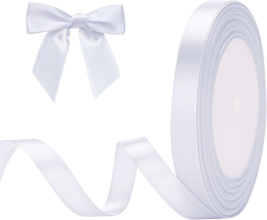 Gift Wrap Ribbon - 22mm Off-White Satin Ribbon - 10mm Wide - Suitable for Gift Wrapping, Valentine's Day Decorations, Heavy Fabrics - Handmade and Wedding Decorations - Gift Wrapping - Main product image