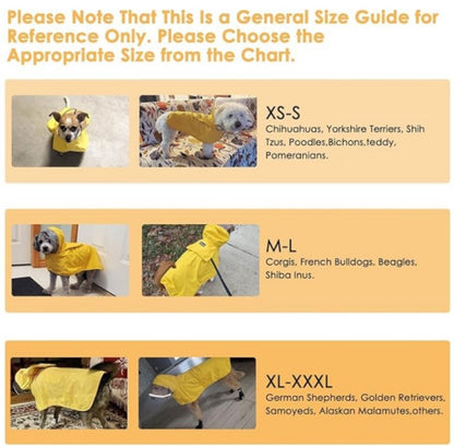 Dog Raincoat - Adjustable - Transparent Hood - Double Layer Dog Raincoat - Reflective Stripes - Storage Compartment - Dog Poncho - Size Large - Product image 2