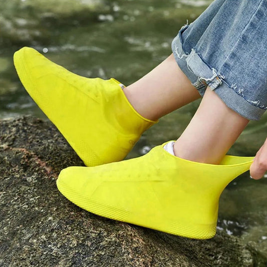 Overshoes - 1 Pair - Waterproof Silicone Overshoes - Reusable, Non-slip, Suitable for Outdoor Activities (Yellow - Size L) - Main product image