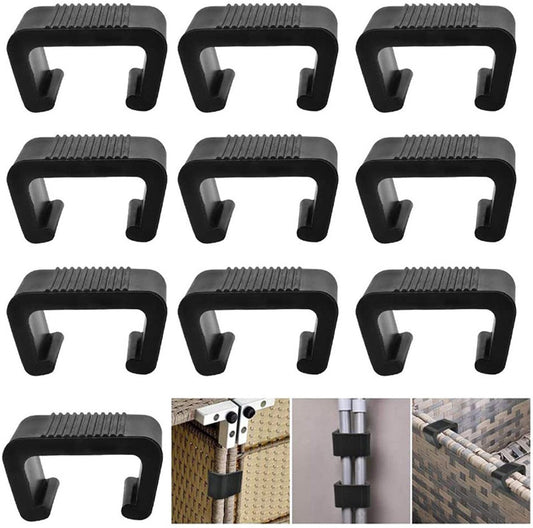 Garden Furniture Clamps - Garden Bench Clamps - Suitable for outdoor benches, garden furniture, restaurant rattan chair fixings - 10 pieces - Main product image