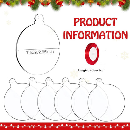 Ornaments - 20 pieces - Christmas tree decorations - Christmas tree decorations - Blank round pieces for Christmas tree decorations and craft projects - Product image 6