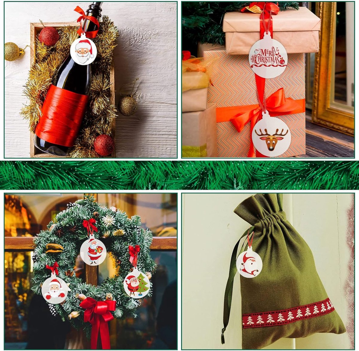 Ornaments - 20 pieces - Christmas tree decorations - Christmas tree decorations - Blank round pieces for Christmas tree decorations and craft projects - Product image 7