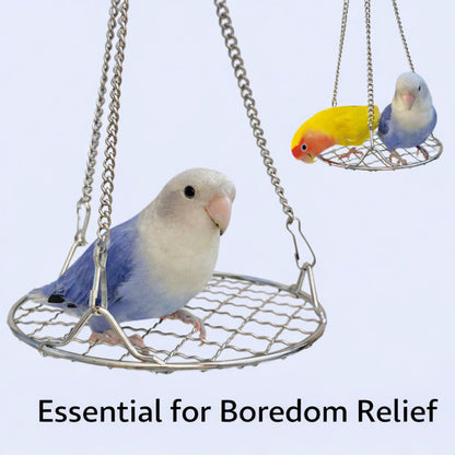 Stainless Steel Bird Toys - Small Pet Toys - Hanging Bird Cage Accessories - Suitable for Various Birds - For Balance Training of Small Parrots, Hamsters, etc. - Product image 3