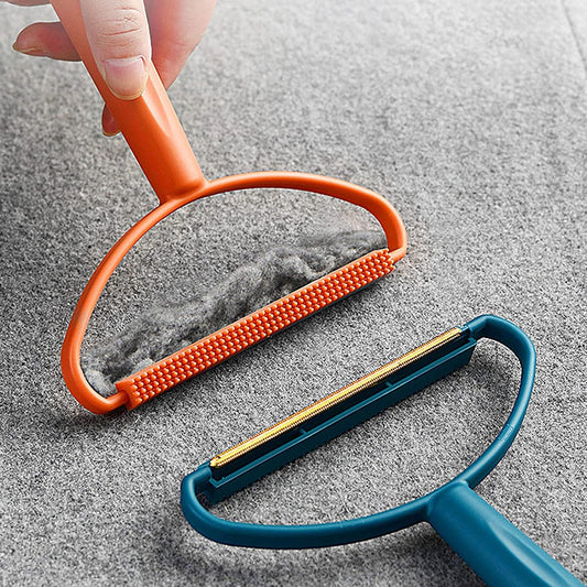 Portable Hair Removal Device - Clothes Hair Removal Device - Manual Hair Removal Device - Sweater Vacuum Cleaner - For removing dust and pets from clothes, curtains, blankets and sofas (blue and orange)