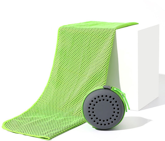 Cooling Towel for Summer & Sports - Quick-Drying & Cooling - Quick-Drying Towels - Cooling Towels for Running - With Storage Box - 30x80 cm (Adult Size) Green - Main product image