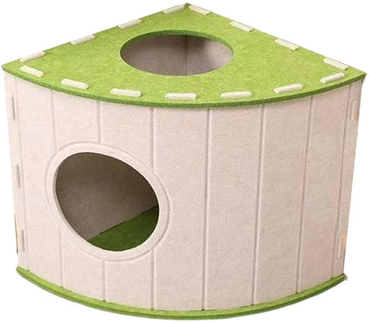 Cat House - Cat Basket - Cat Den - Felt-Shaped Cat Bed - Suitable for All Seasons - Warm | Scratch-Resistant - Pet Bed | Deep Sleeping Bed - Beige - Main product image