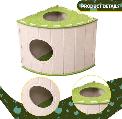 Cat House - Cat Basket - Cat Den - Felt-Shaped Cat Bed - Suitable for All Seasons - Warm | Scratch-Resistant - Pet Bed | Deep Sleeping Bed - Beige - Product image 2