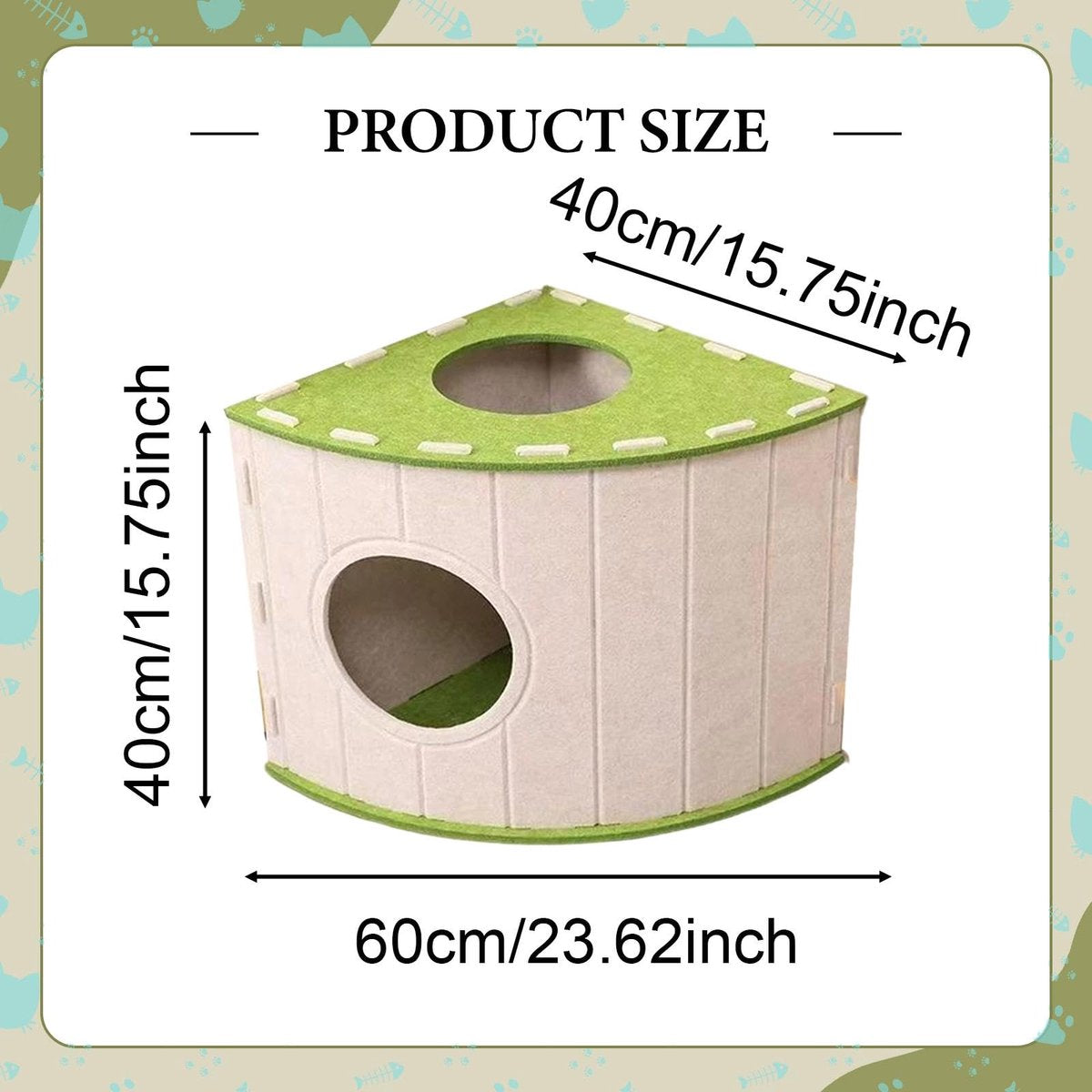 Cat House - Cat Basket - Cat Den - Felt-Shaped Cat Bed - Suitable for All Seasons - Warm | Scratch-Resistant - Pet Bed | Deep Sleeping Bed - Beige - Product image 3