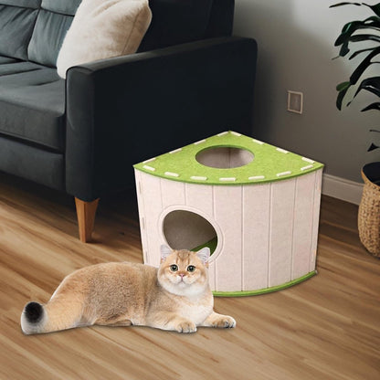 Cat House - Cat Basket - Cat Den - Felt-Shaped Cat Bed - Suitable for All Seasons - Warm | Scratch-Resistant - Pet Bed | Deep Sleeping Bed - Beige - Product image 5