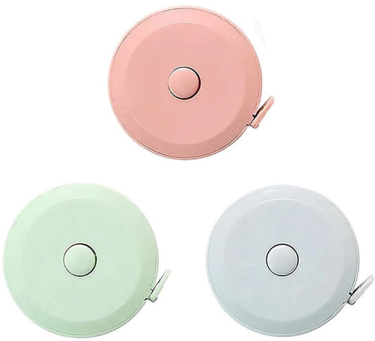 Measuring Tape - 3-Pack - Extendable Measuring Tape - Double-Sided Flexible Measuring Tape - Suitable for Measuring Body Sizes - 60 Inches (1.5 Meters) - Can Be Used for Sewing Fabrics, Making Clothes, Etc. (Macaron Blue, Pink, Green) - Main product image