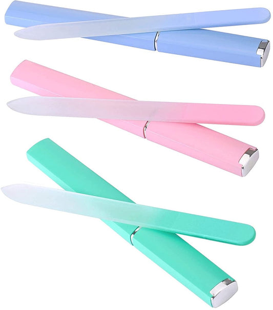 3-pack - Glass nail files - Professional nail tools for natural nails - Gentle nail care - Main product image