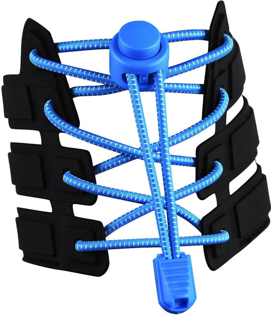 Sneaker Laces 120CM suitable for Sneakers - Elastic laces without a knot - Suitable for students and adults - With strong buckle and quick-release function (Blue) - Main product image